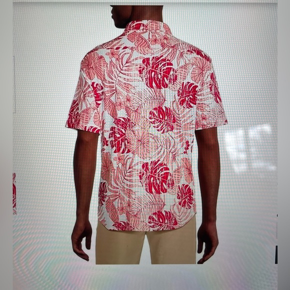 Cremieux Blue Label Sunset Tropical Skies Printed Short Sleeve Shirt NWT - Picture 2 of 9